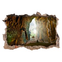 Vinilos decorativos cuevas pared rota 3d